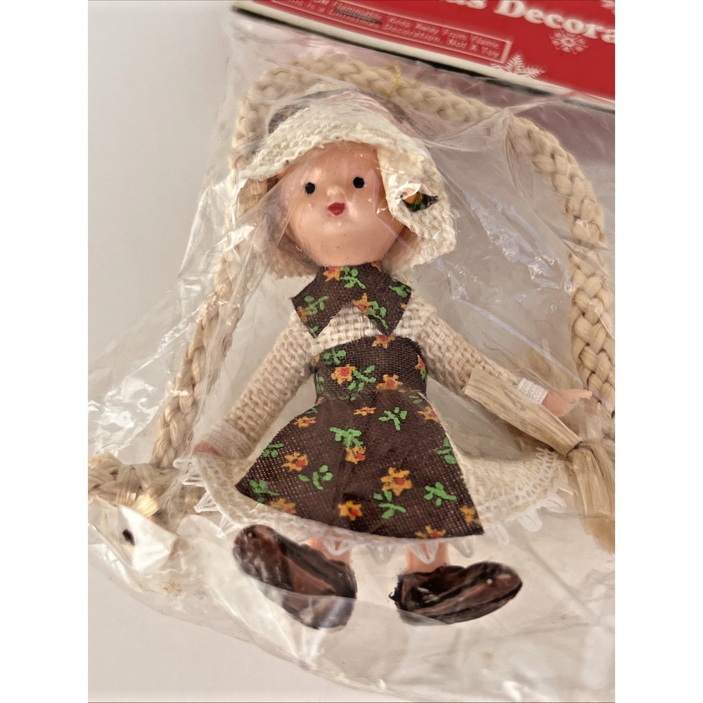 Vintage Sears Fabric Folk Girl‎ Ornament Prairie / Holly Hobbie Style 93551 - Picture 4 of 10